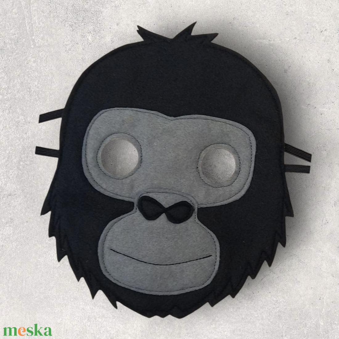 Gorilla álarc  filcből - ruha & divat - jelmez & álarc - álarc - Meska.hu