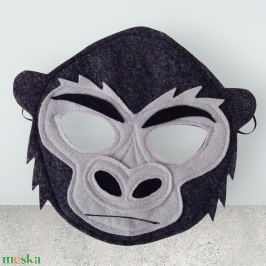Gorilla álarc  filcből - ruha & divat - jelmez & álarc - álarc - Meska.hu