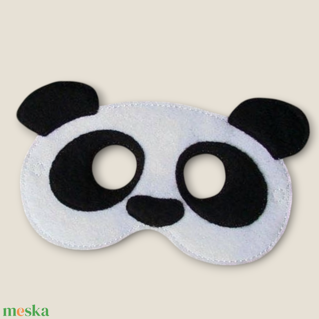 Panda álarc  filcből - ruha & divat - jelmez & álarc - álarc - Meska.hu