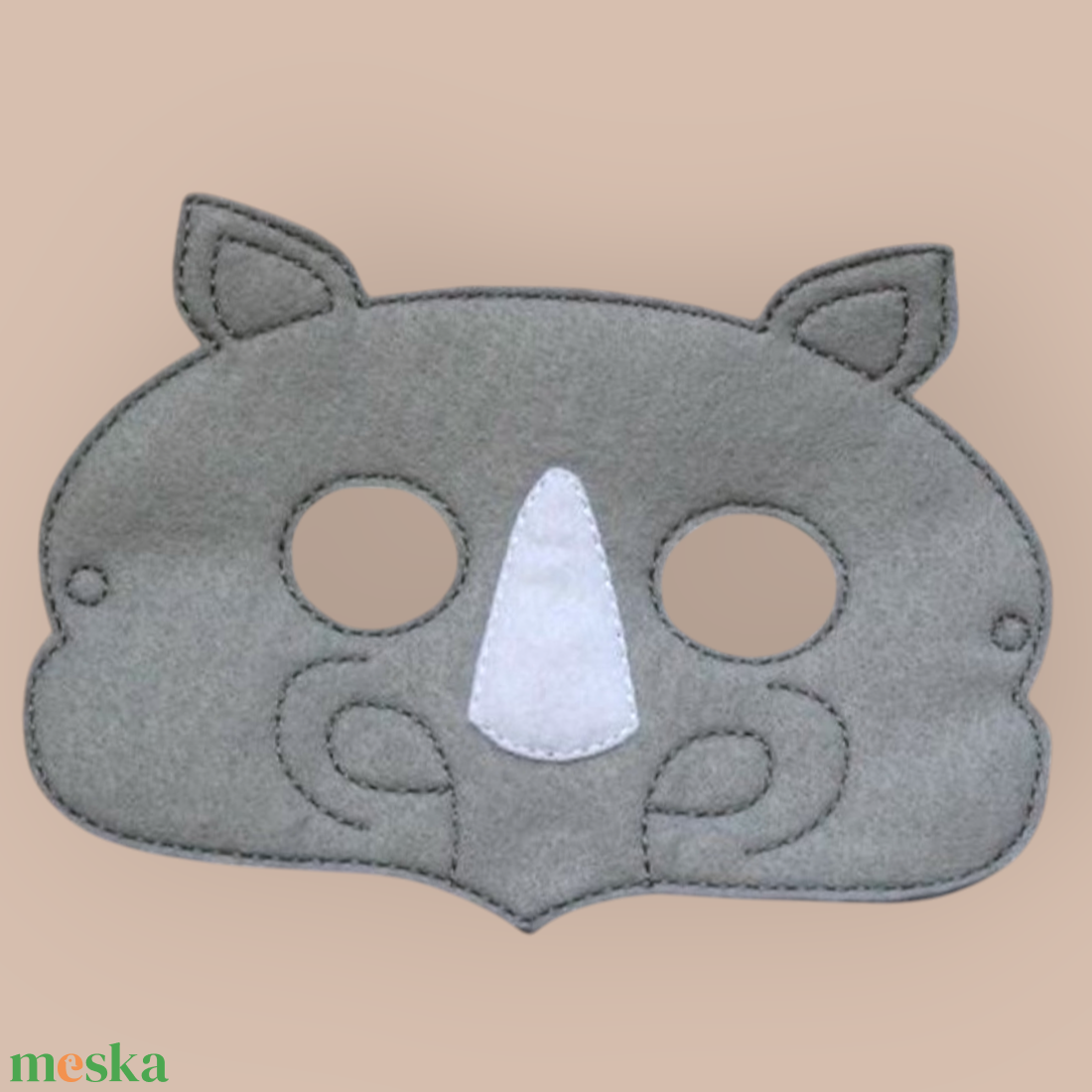 Orrszarvú álarc  filcből - ruha & divat - jelmez & álarc - álarc - Meska.hu