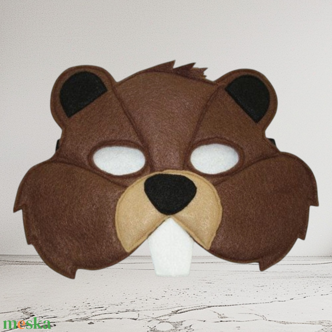 Hód álarc  filcből - ruha & divat - jelmez & álarc - álarc - Meska.hu