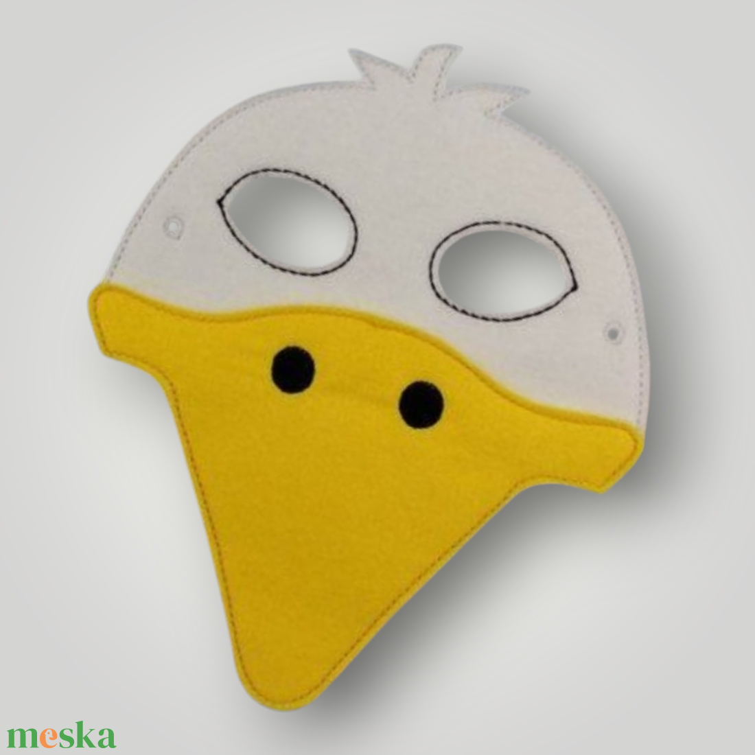 Gólya álarc  filcből - ruha & divat - jelmez & álarc - álarc - Meska.hu