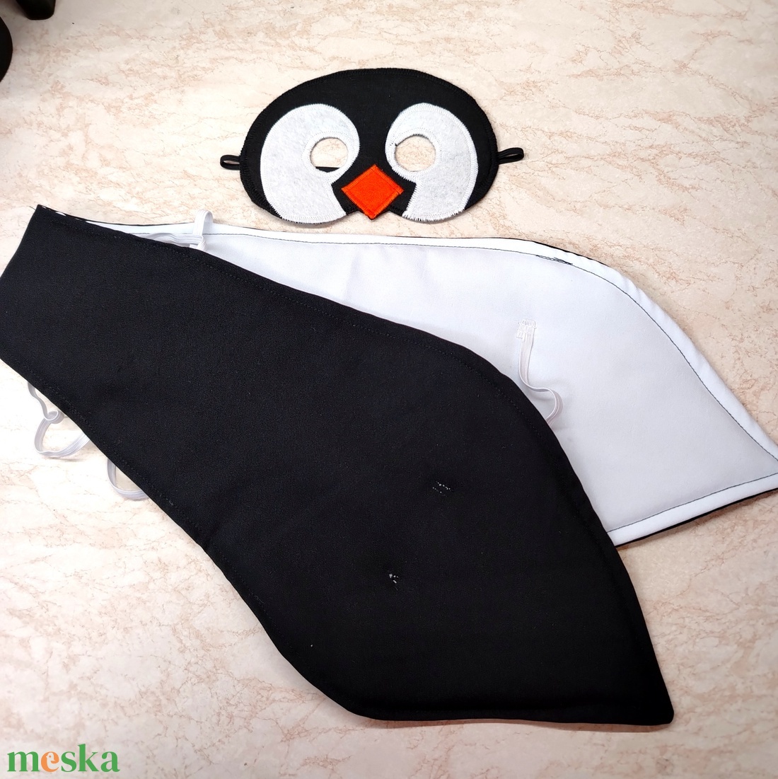Pingvin álarc és pingvinszárny - ruha & divat - jelmez & álarc - álarc - Meska.hu