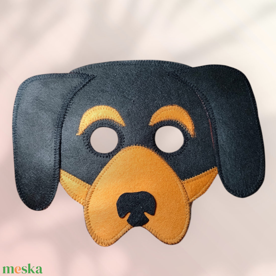 Tacskó kutyus álarc és farok filcből - ruha & divat - jelmez & álarc - álarc - Meska.hu