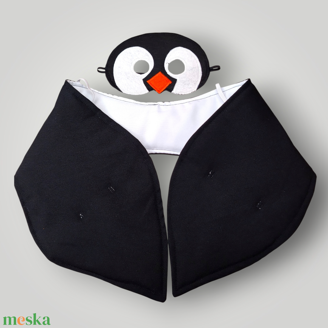 Pingvin álarc és pingvinszárny - ruha & divat - jelmez & álarc - álarc - Meska.hu