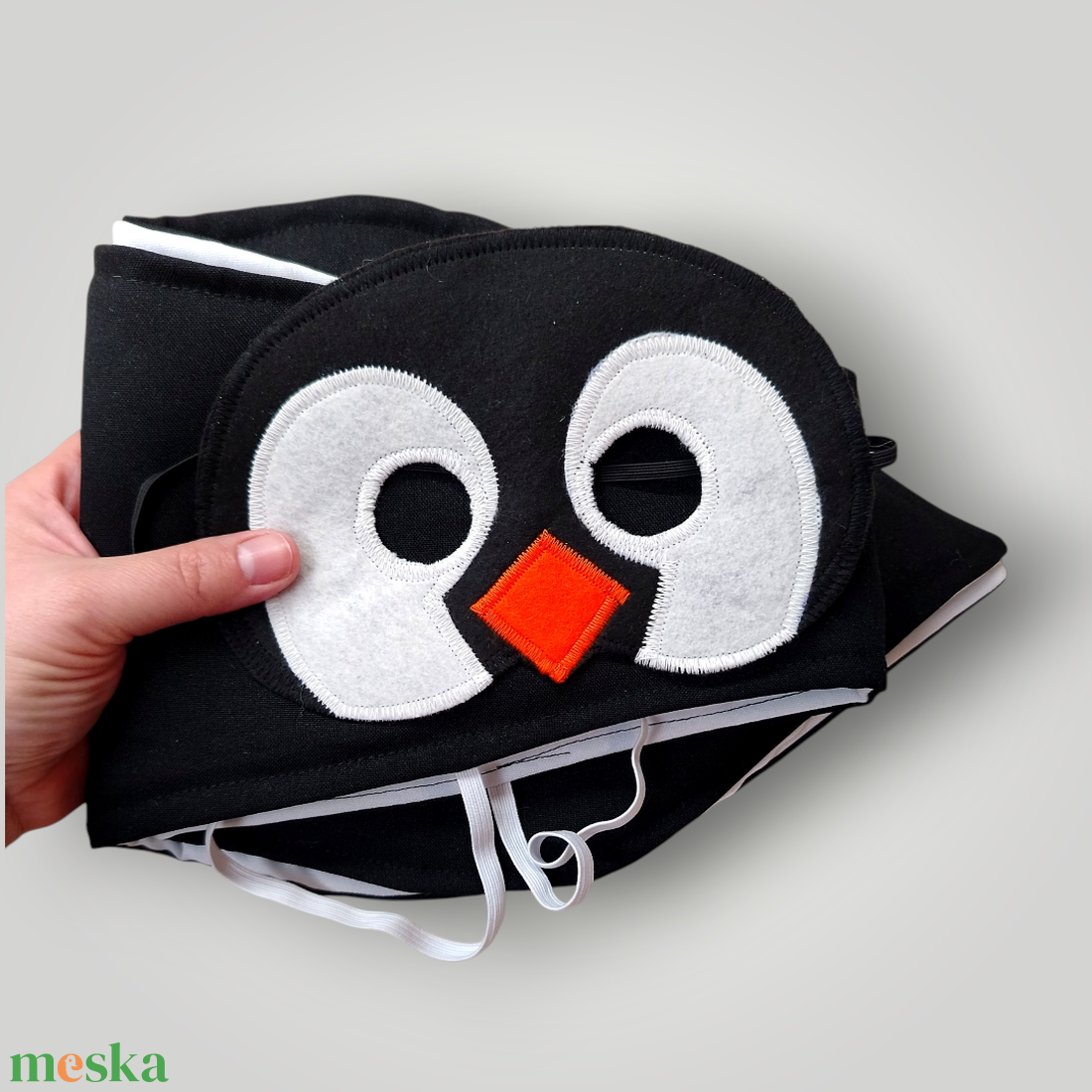 Pingvin álarc és pingvinszárny - ruha & divat - jelmez & álarc - álarc - Meska.hu