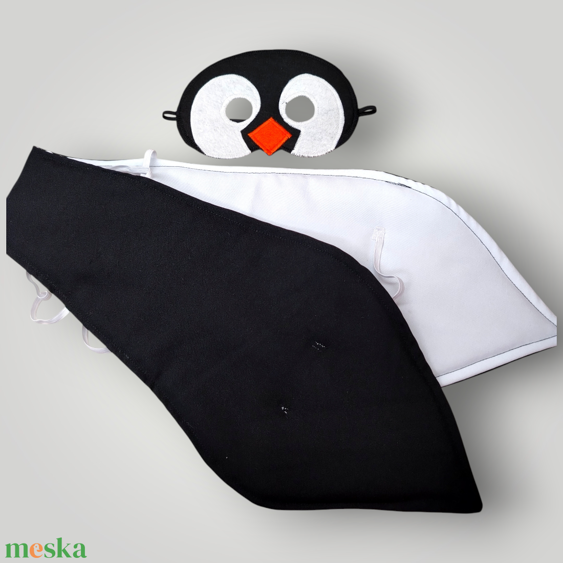 Pingvin álarc és pingvinszárny - ruha & divat - jelmez & álarc - álarc - Meska.hu