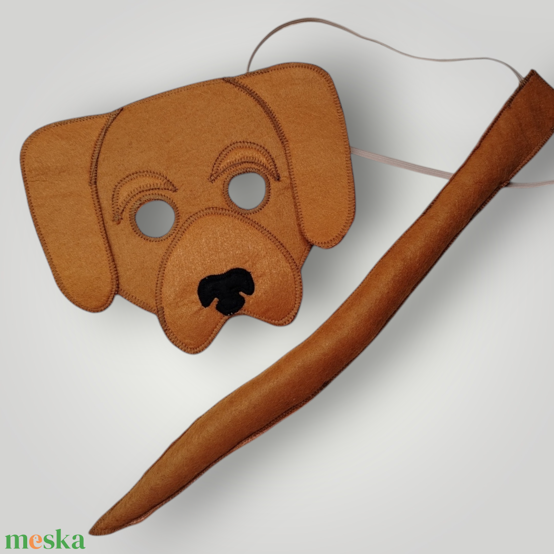 Vizsla kutyus álarc és farok filcből - ruha & divat - jelmez & álarc - álarc - Meska.hu