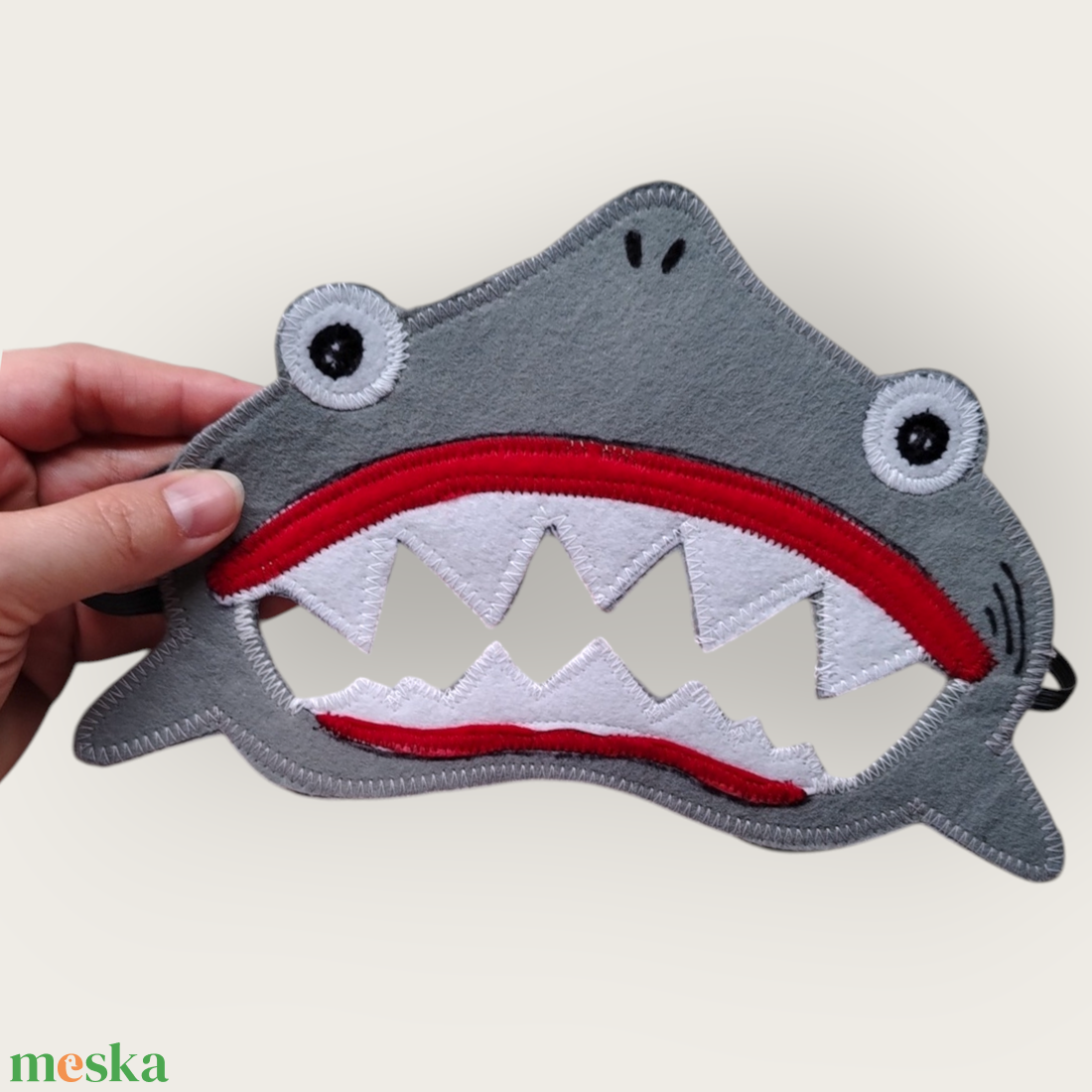 Cápa álarc filcből - ruha & divat - jelmez & álarc - álarc - Meska.hu