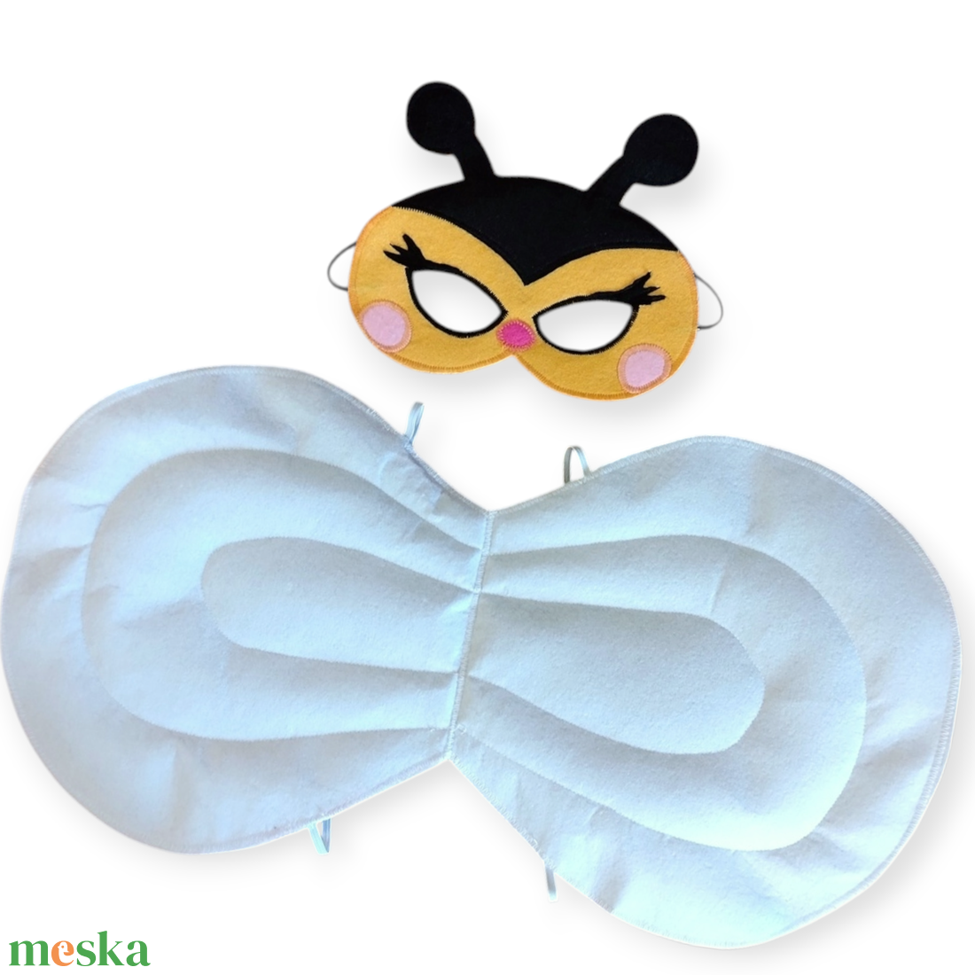Méhecske álarc és szárny filcből - ruha & divat - jelmez & álarc - jelmez - Meska.hu
