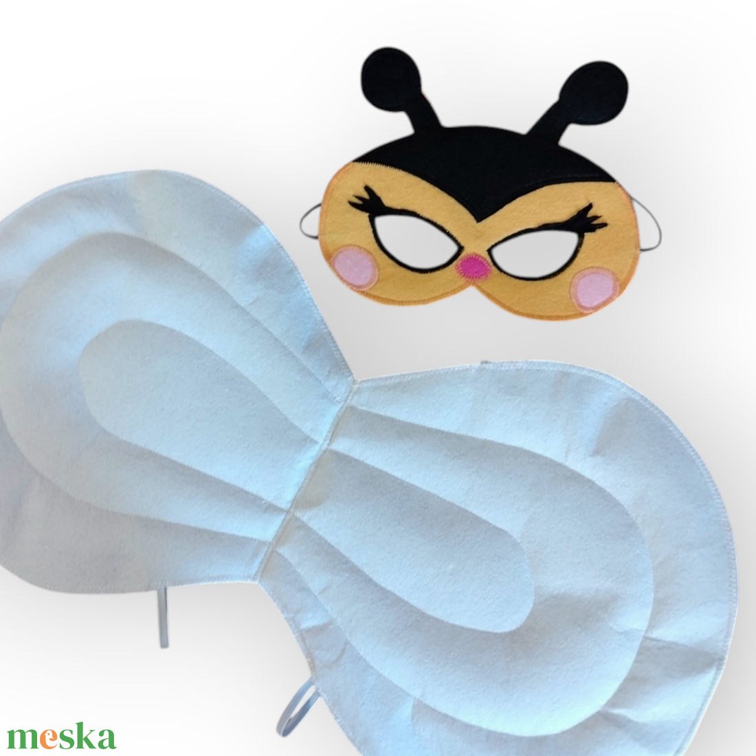 Méhecske álarc és szárny filcből - ruha & divat - jelmez & álarc - jelmez - Meska.hu