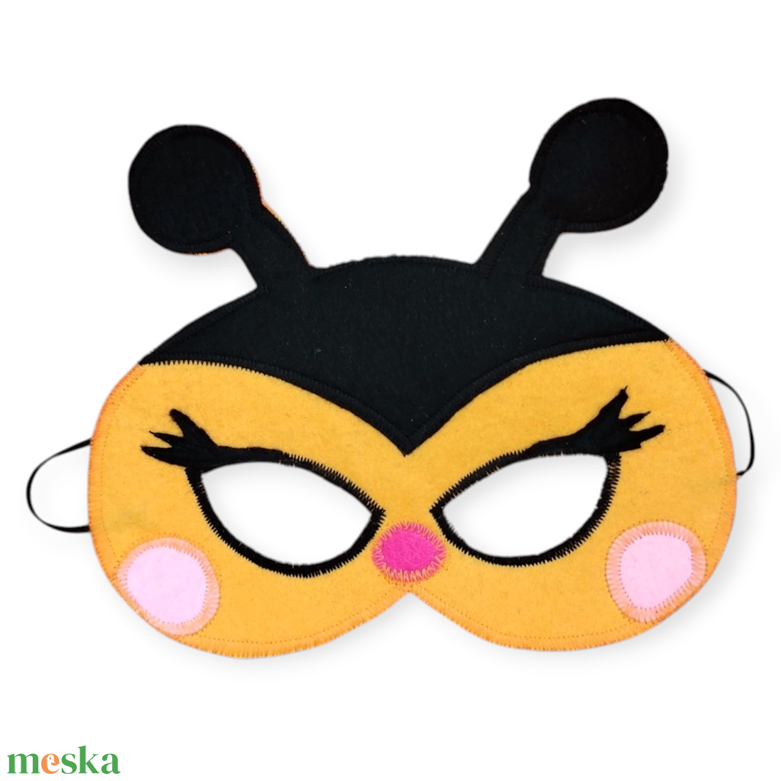 Méhecske álarc filcből - ruha & divat - jelmez & álarc - álarc - Meska.hu