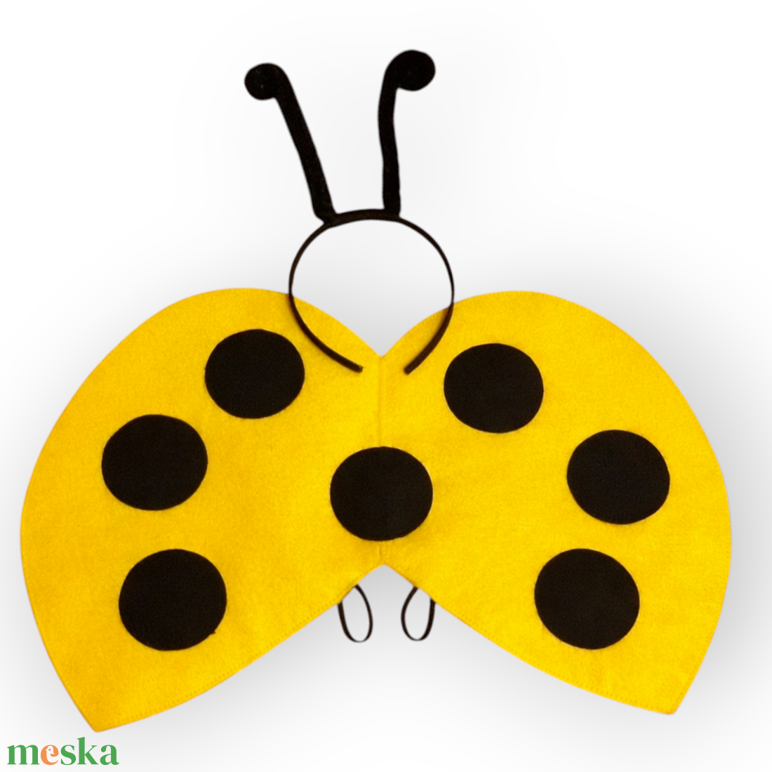 Sárga Katica szárny  filcből és csáp - ruha & divat - jelmez & álarc - jelmez - Meska.hu