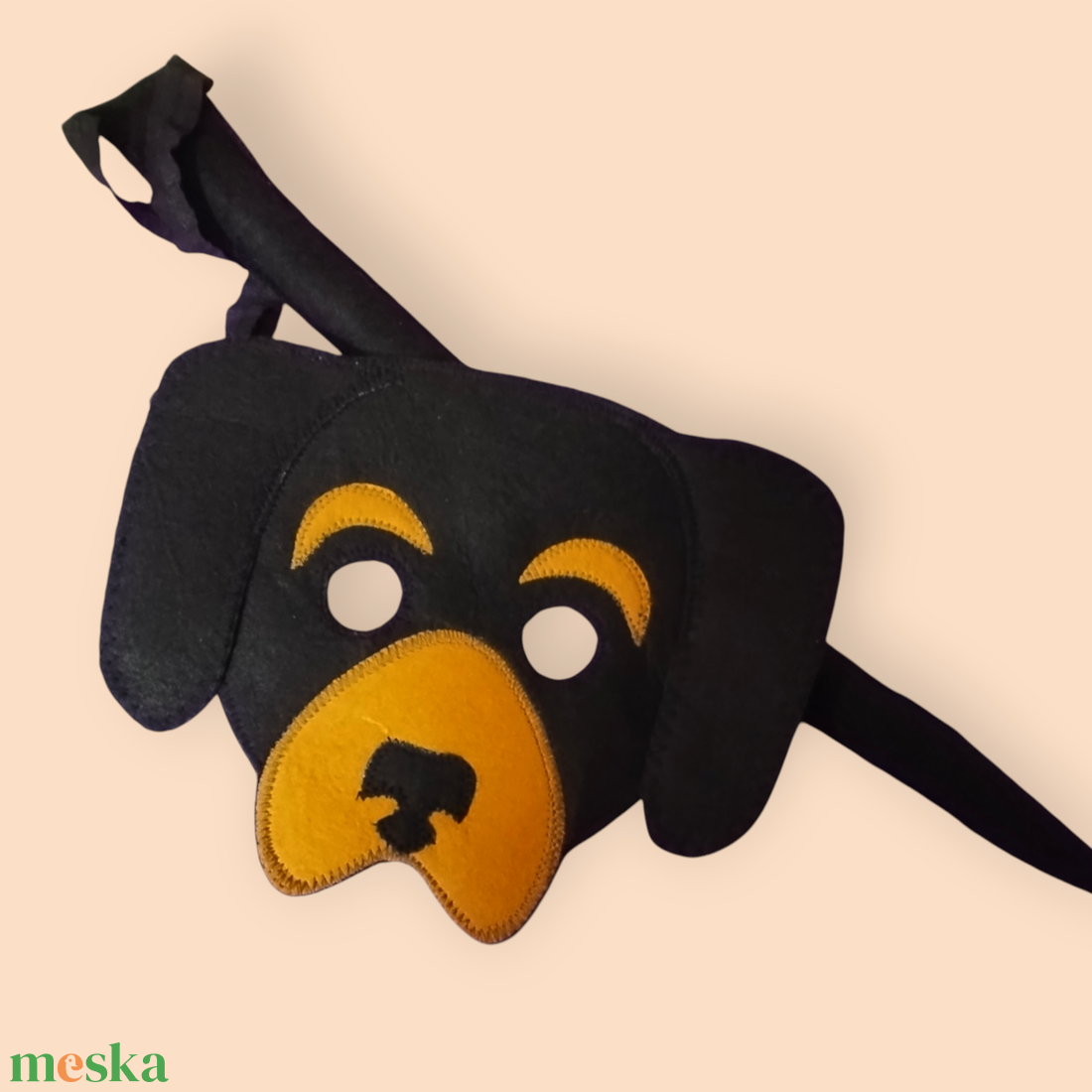 Tacskó kutyus álarc és farok filcből - ruha & divat - jelmez & álarc - álarc - Meska.hu