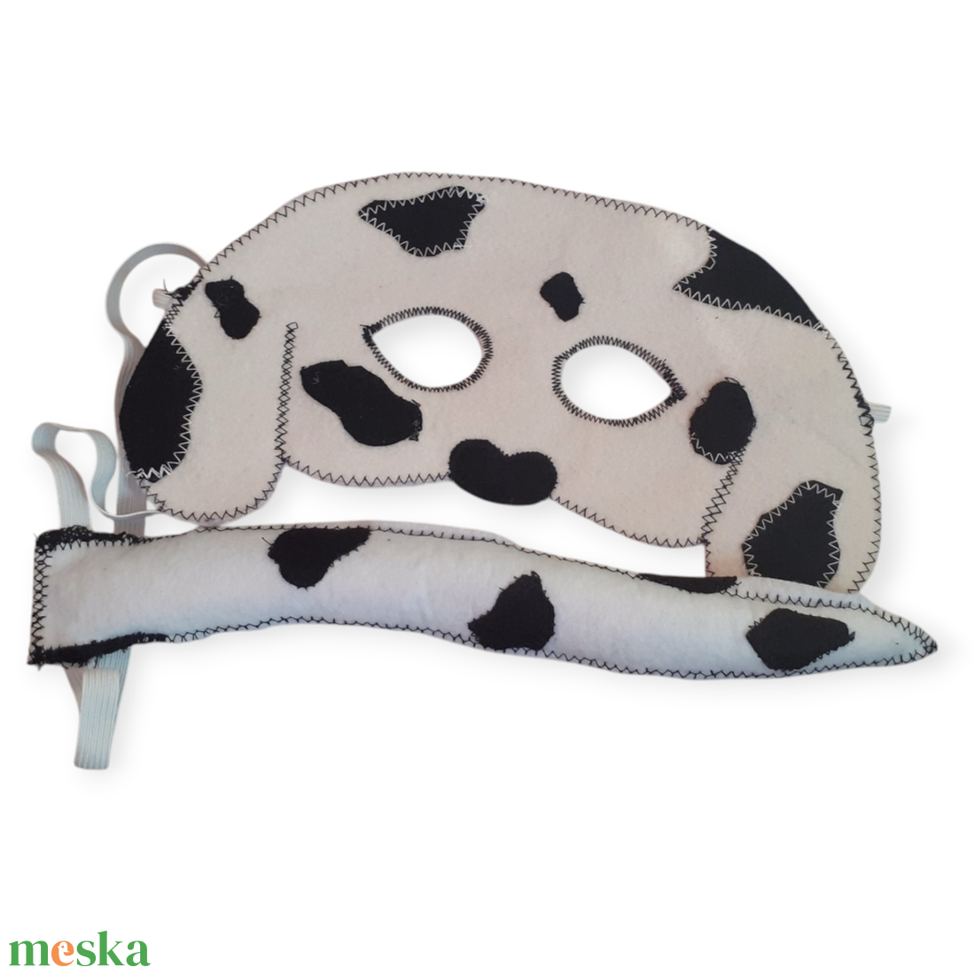 Dalmata kutyus álarc és farok filcből - ruha & divat - jelmez & álarc - álarc - Meska.hu
