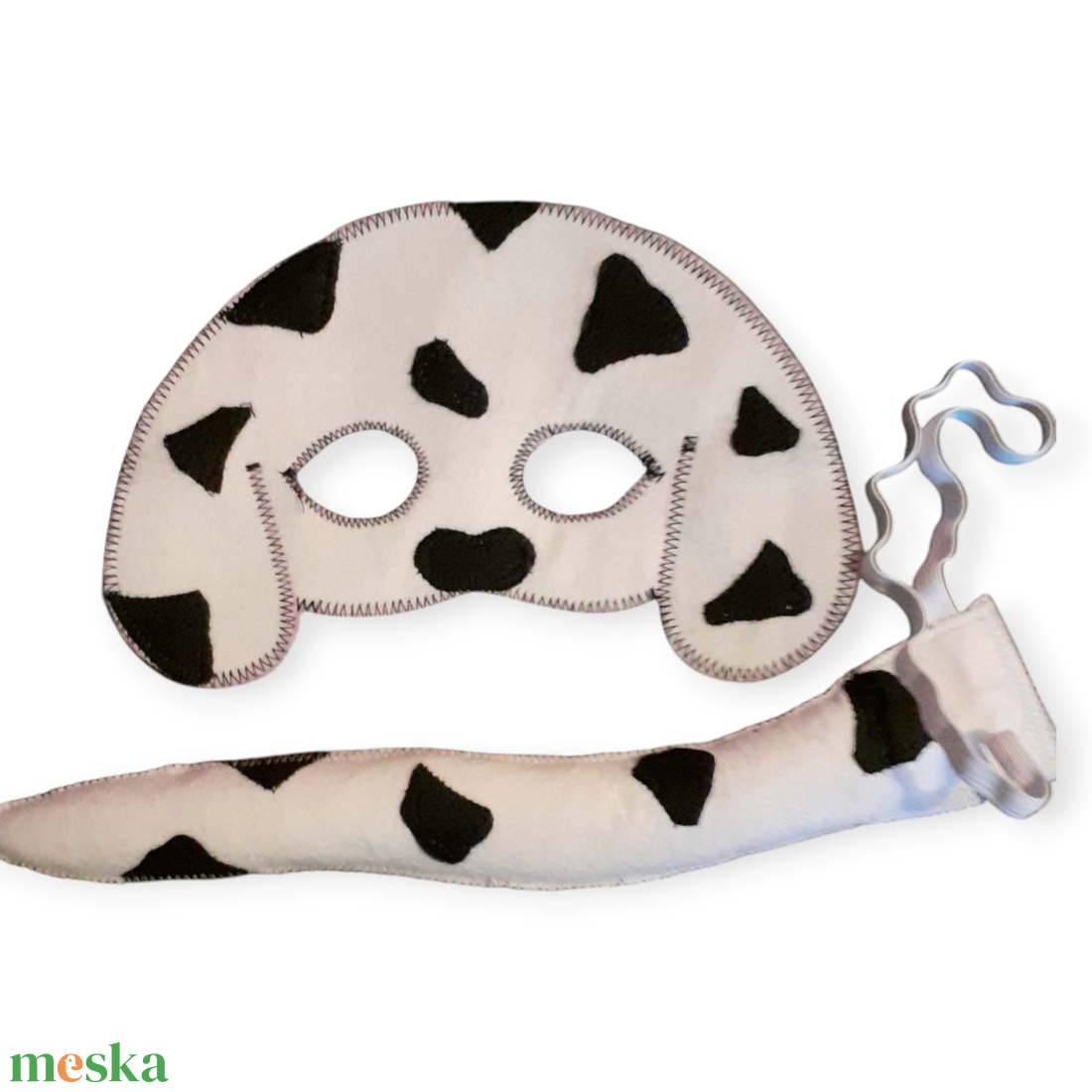2-3 évesre Dalmata kutyus álarc és farok filcből - ruha & divat - jelmez & álarc - álarc - Meska.hu