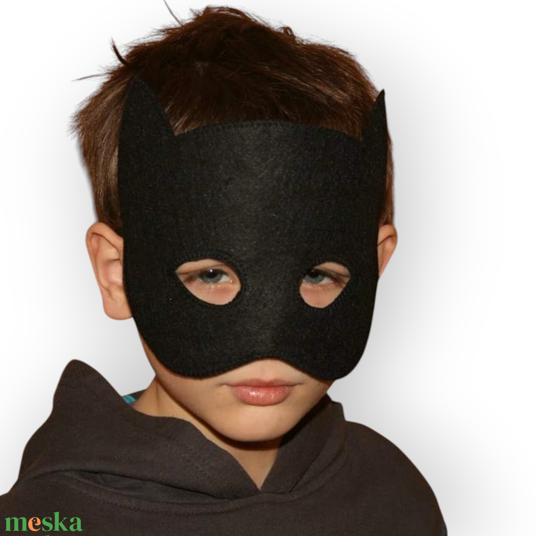Fekete Batman superhős álarc filcből kisfiúknak - ruha & divat - jelmez & álarc - álarc - Meska.hu