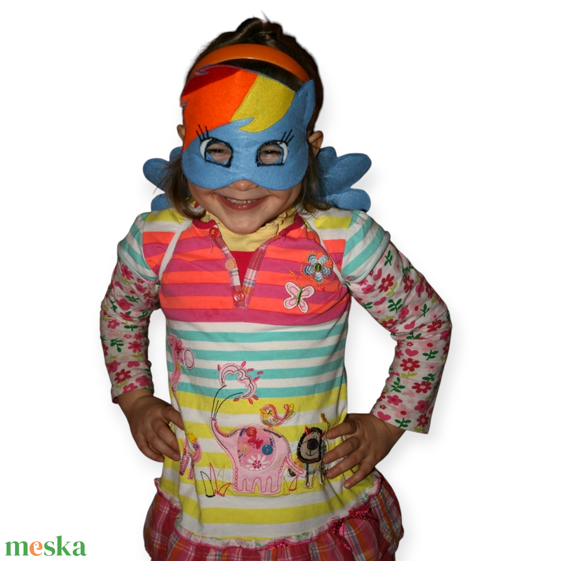 Póni álarc filcből - ruha & divat - jelmez & álarc - álarc - Meska.hu