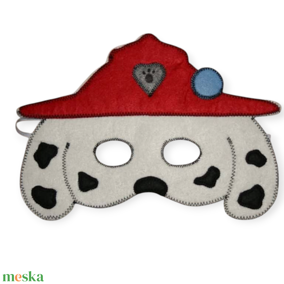 Mancsőrjárat dalmata kutyus álarc filcből - ruha & divat - jelmez & álarc - álarc - Meska.hu