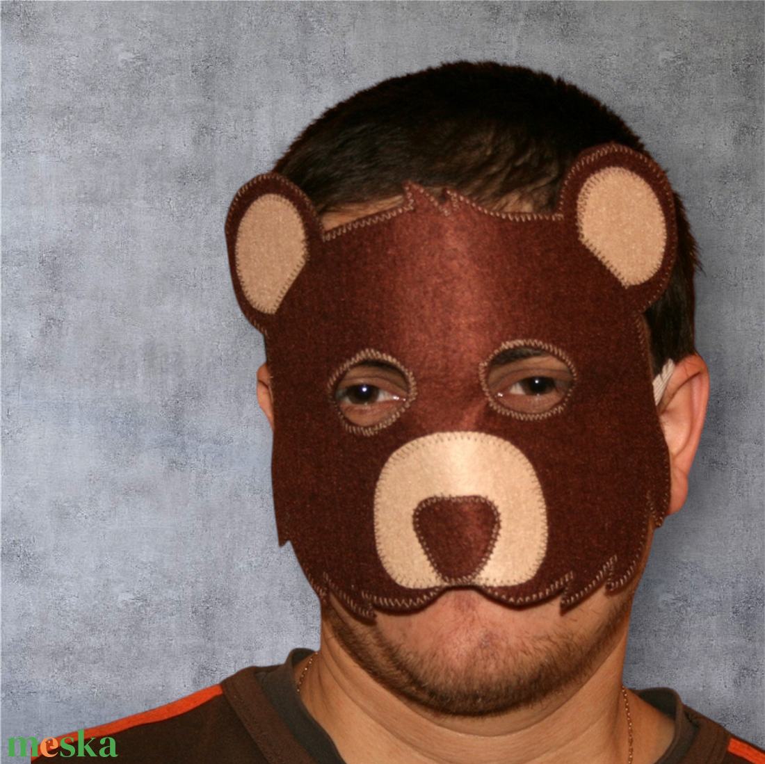 mackó álarc Filcből - ruha & divat - jelmez & álarc - álarc - Meska.hu