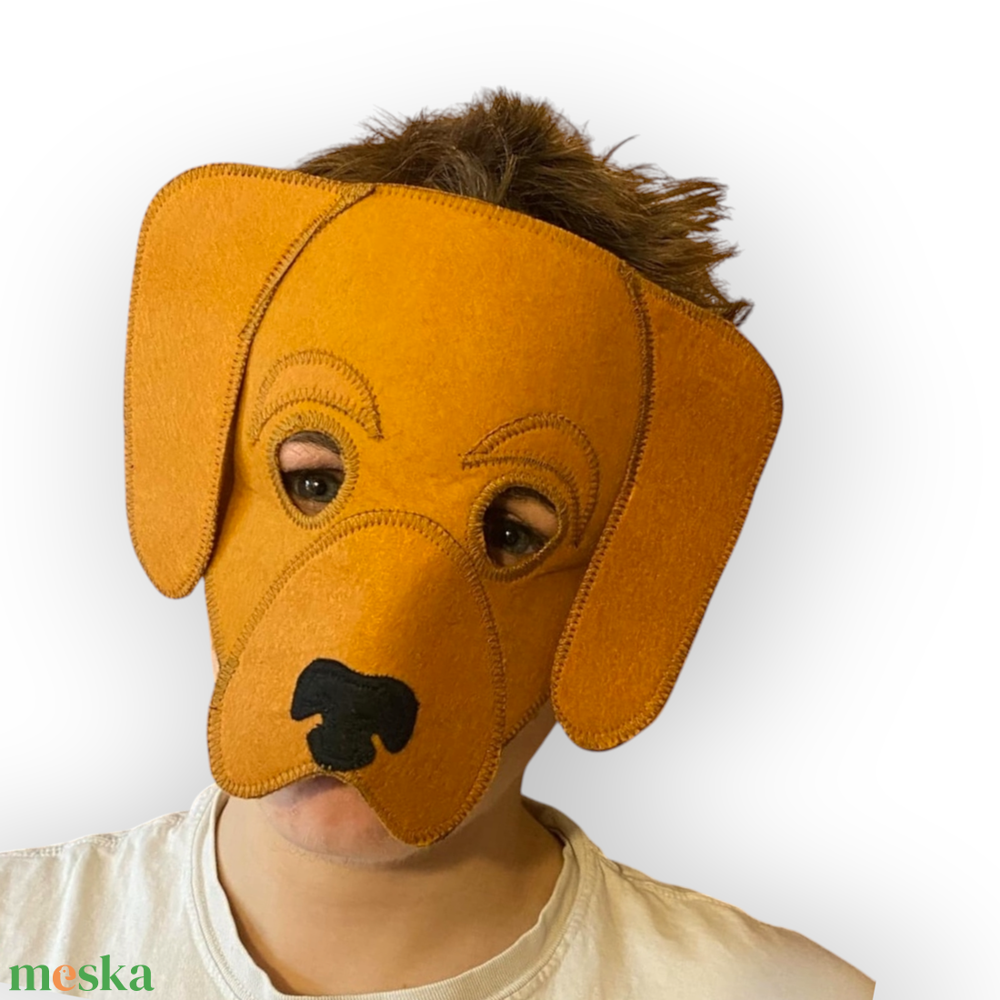 Vizsla kutyus álarc  filcből - ruha & divat - jelmez & álarc - álarc - Meska.hu