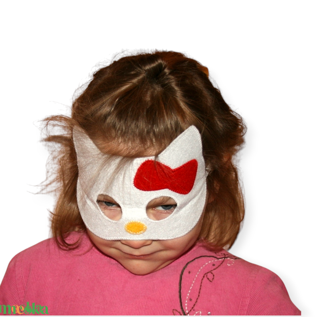 Helo Kittty  álarc filcből - ruha & divat - jelmez & álarc - álarc - Meska.hu
