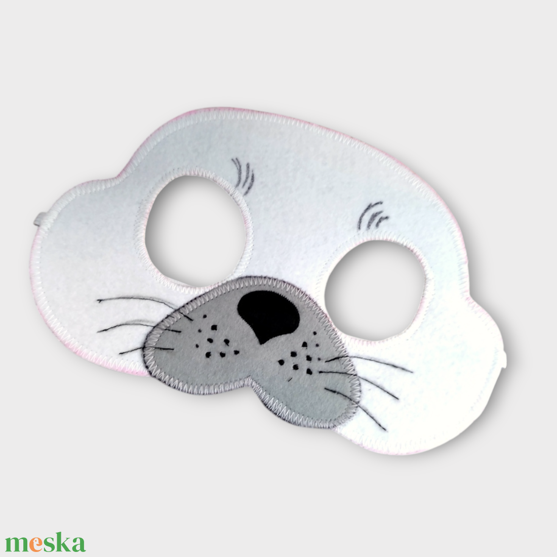 Fehér Fóka felnőtt álarc - ruha & divat - jelmez & álarc - jelmez - Meska.hu