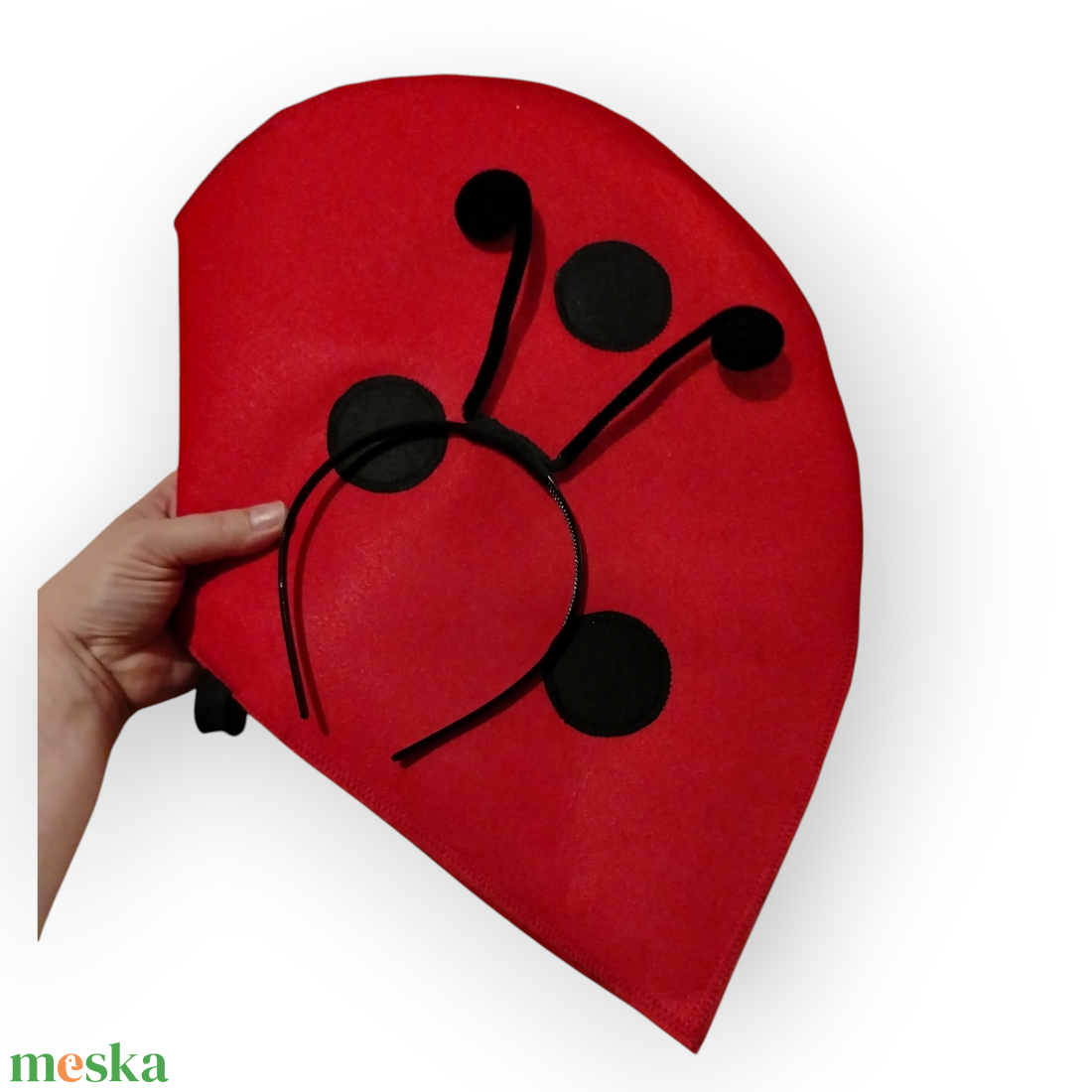 Felnőtt méretű Katicaszárny  filcből és csáp - ruha & divat - jelmez & álarc - jelmez - Meska.hu