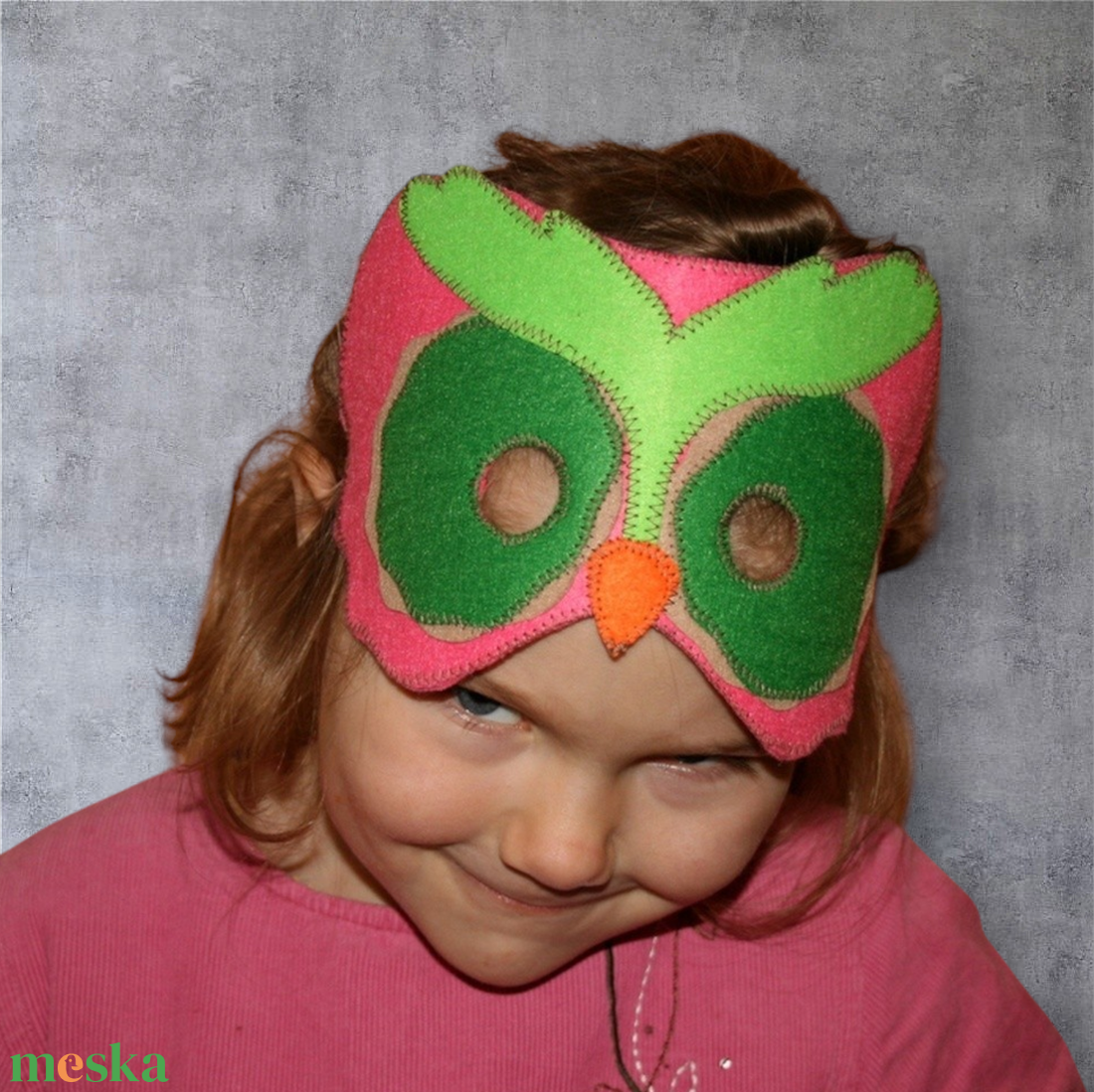 Bagoly  álarc filcből - ruha & divat - jelmez & álarc - álarc - Meska.hu
