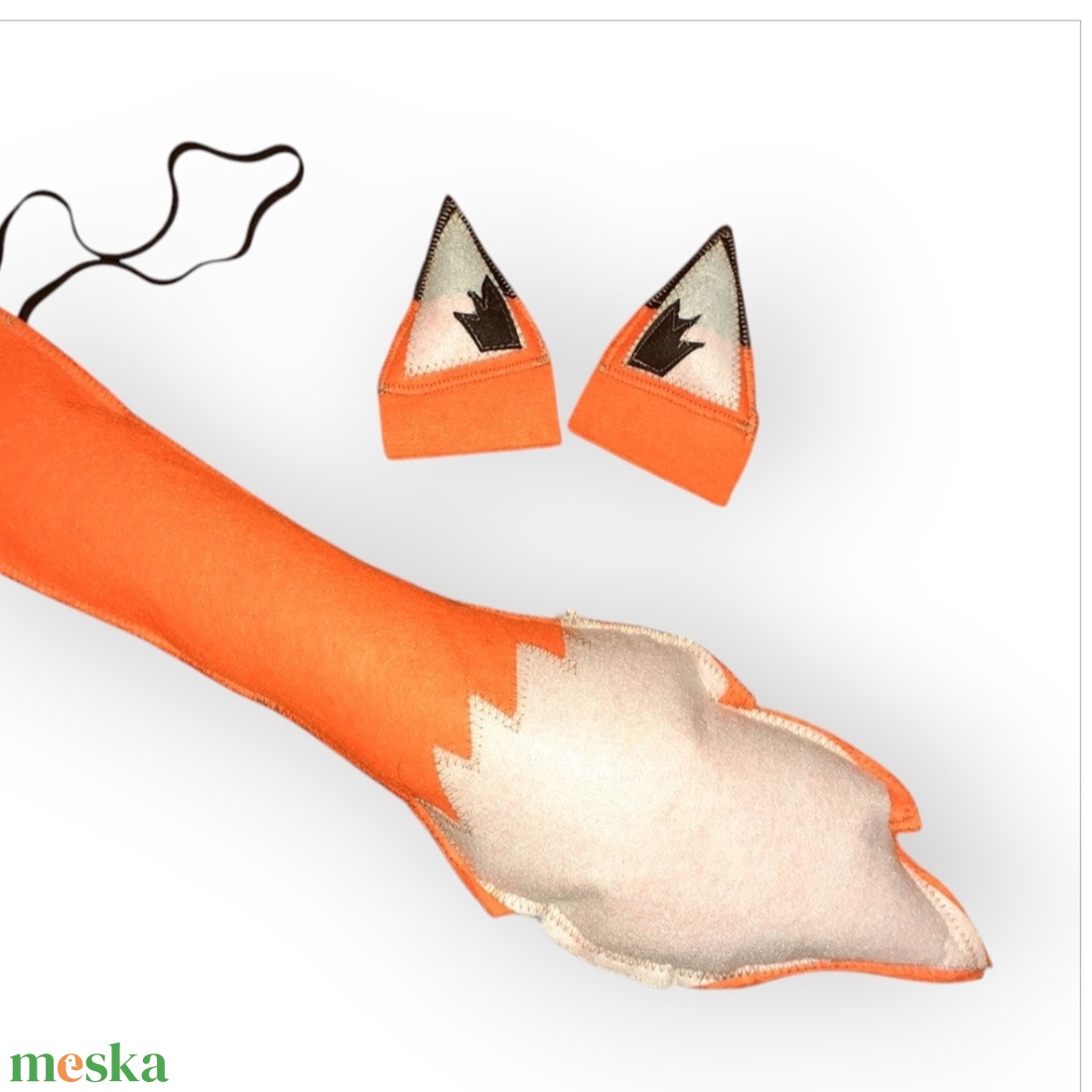 Róka fülek és farok  filcből - ruha & divat - jelmez & álarc - jelmez - Meska.hu