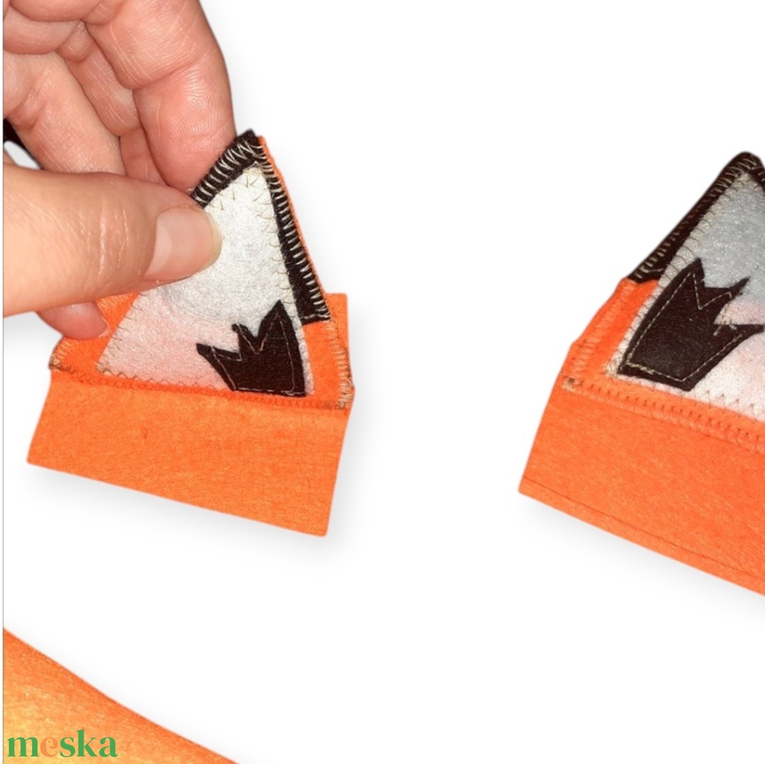 Róka fülek és farok  filcből - ruha & divat - jelmez & álarc - jelmez - Meska.hu