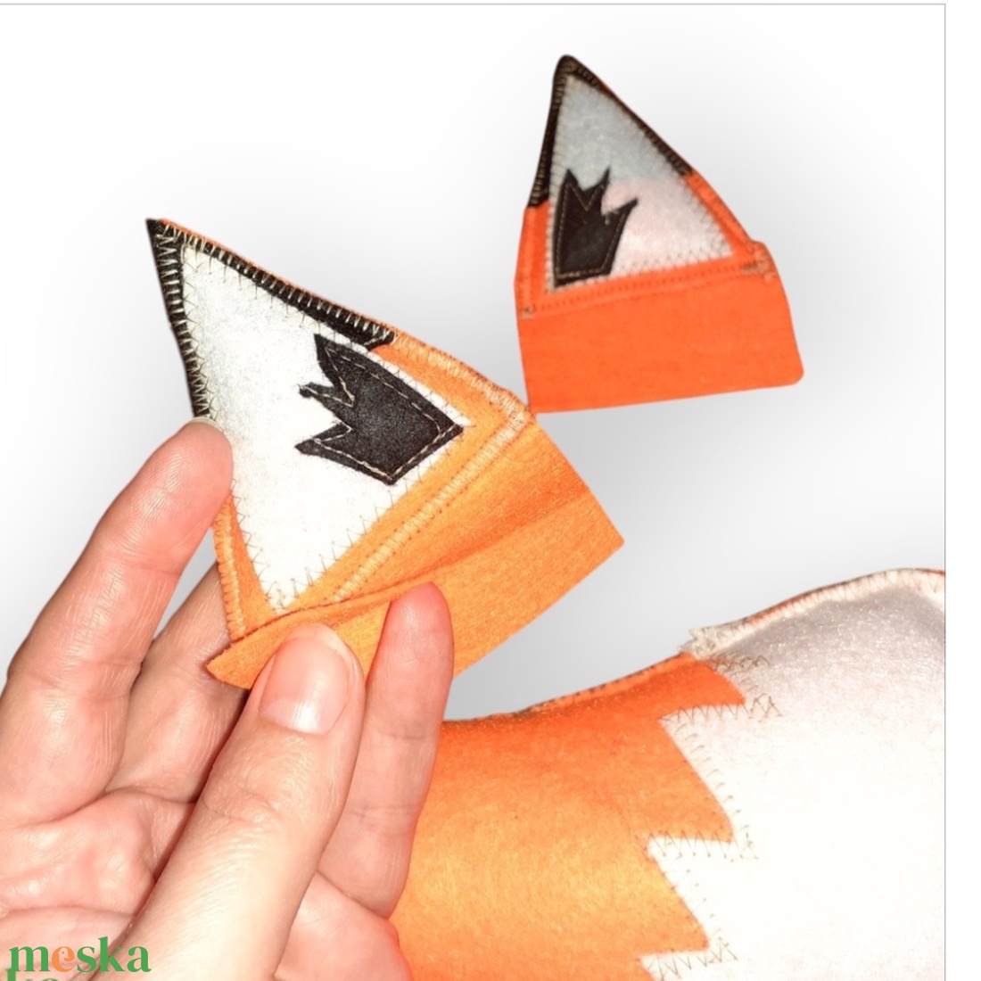 Róka fülek és farok  filcből - ruha & divat - jelmez & álarc - jelmez - Meska.hu