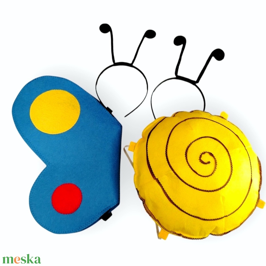 2éves  Ikreknek, Csiga és pillangó jelmez  filcből és csáp - ruha & divat - jelmez & álarc - jelmez - Meska.hu