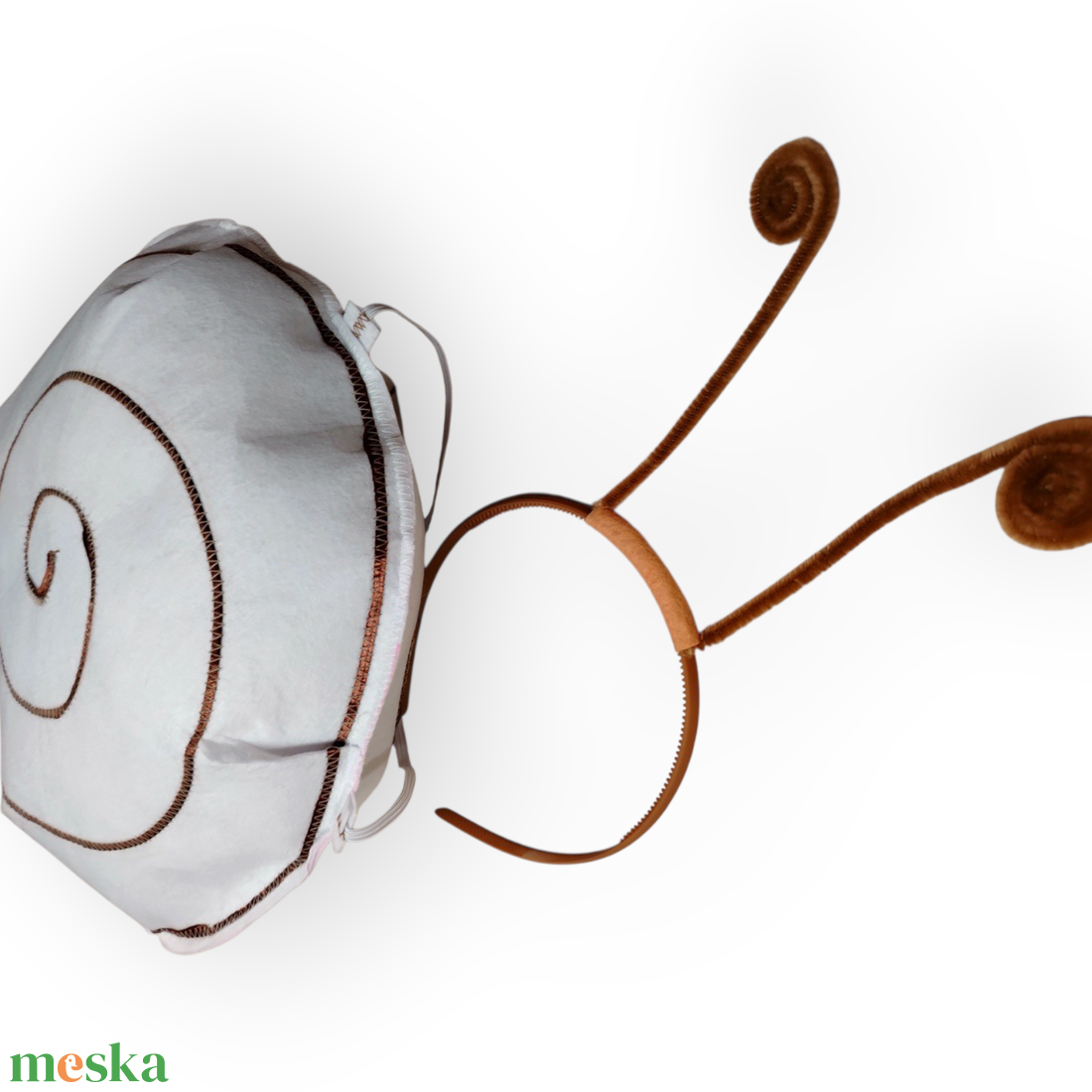 Fehér Csigaház  filcből és csáp jelmez - ruha & divat - jelmez & álarc - jelmez - Meska.hu