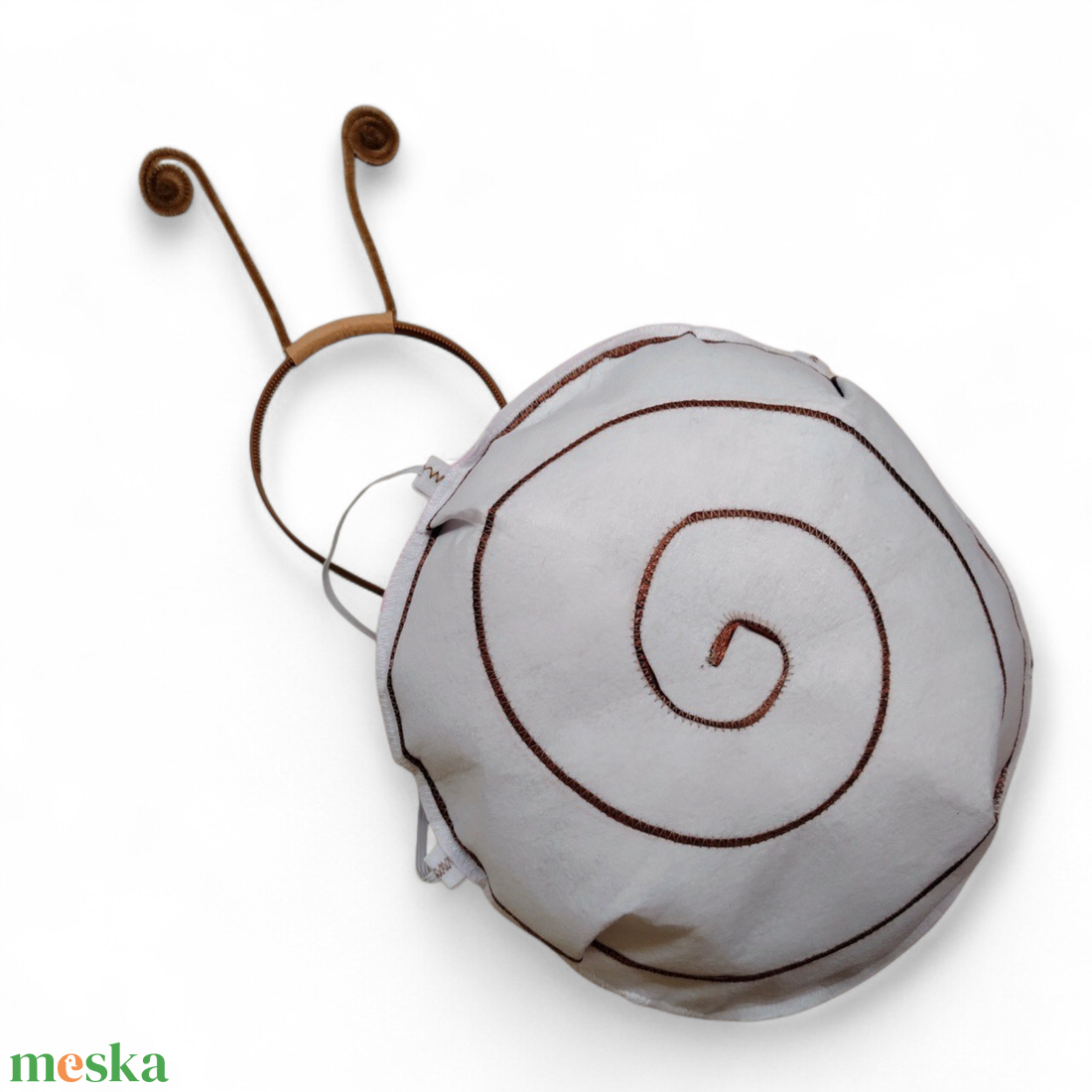 Fehér Csigaház  filcből és csáp jelmez - ruha & divat - jelmez & álarc - jelmez - Meska.hu