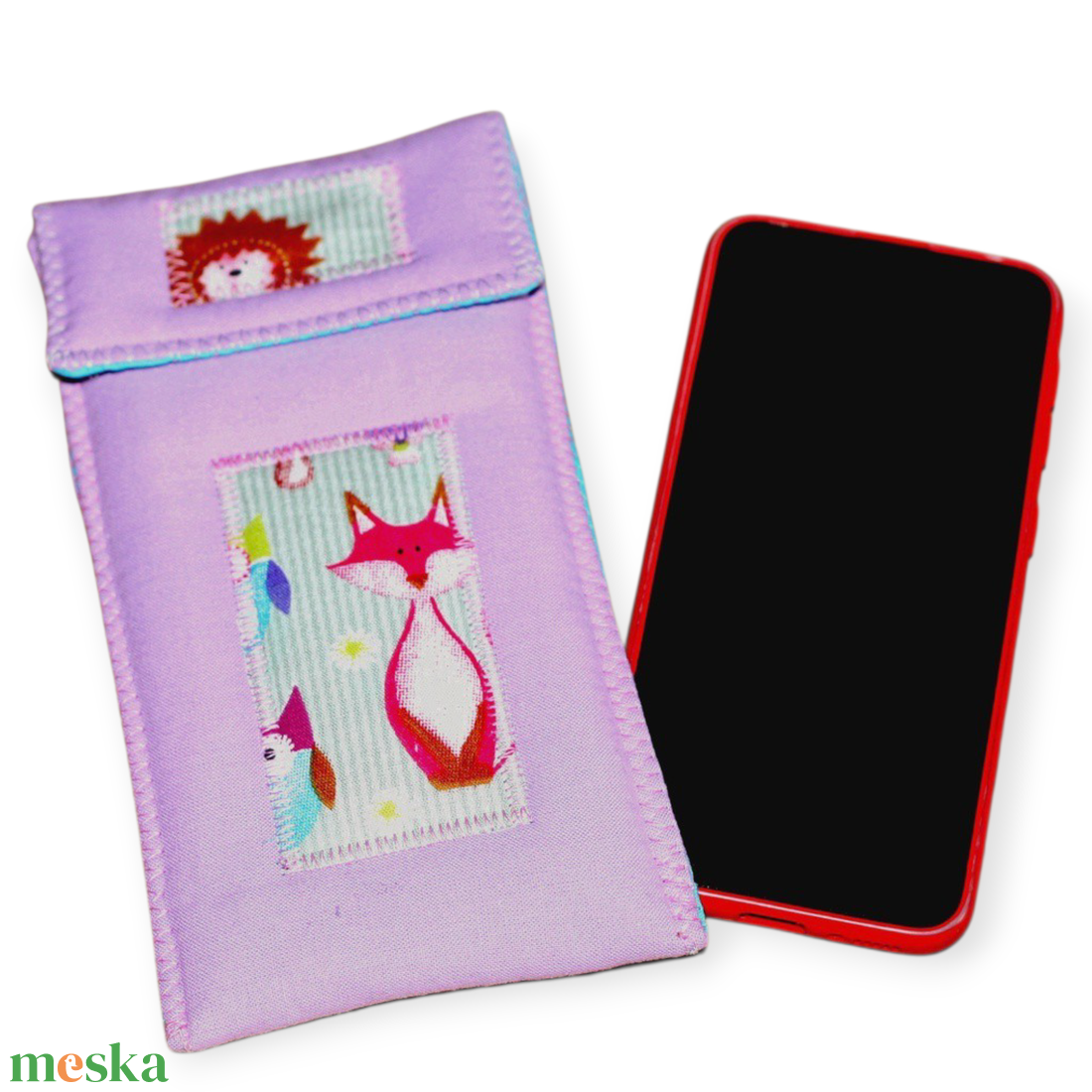 Mobiltok Lila-rókás - táska & tok - pénztárca & más tok - telefontok - Meska.hu