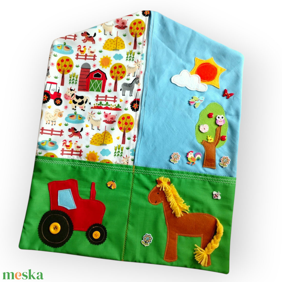 Azonnal vihető Farmos ovis zsák  mese zsák  - játék & sport - ovis felszerelés - ovis zsák - Meska.hu