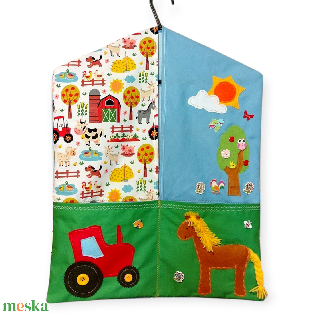 Azonnal vihető Farmos ovis zsák  mese zsák  - játék & sport - ovis felszerelés - ovis zsák - Meska.hu