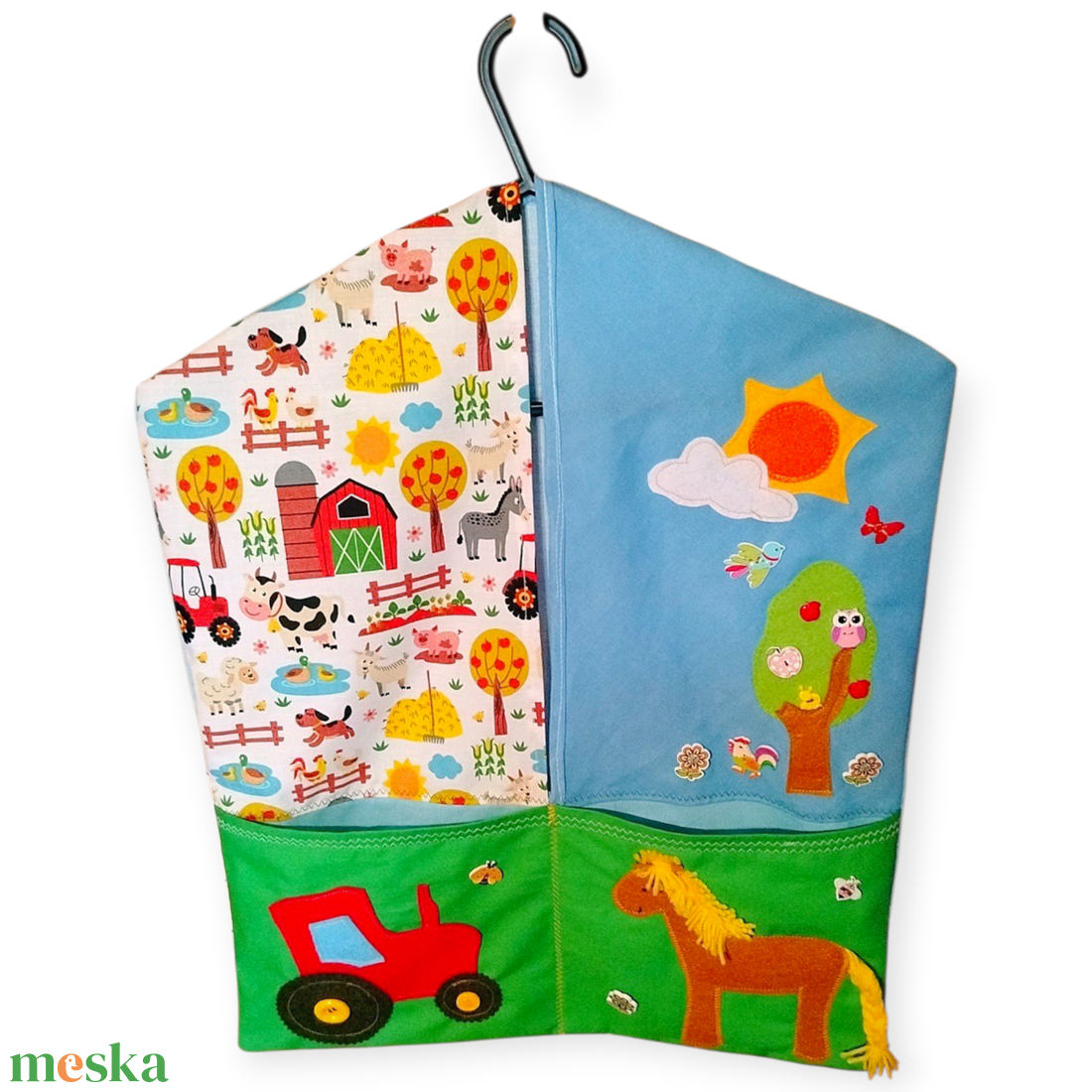 Azonnal vihető Farmos ovis zsák  mese zsák  - játék & sport - ovis felszerelés - ovis zsák - Meska.hu