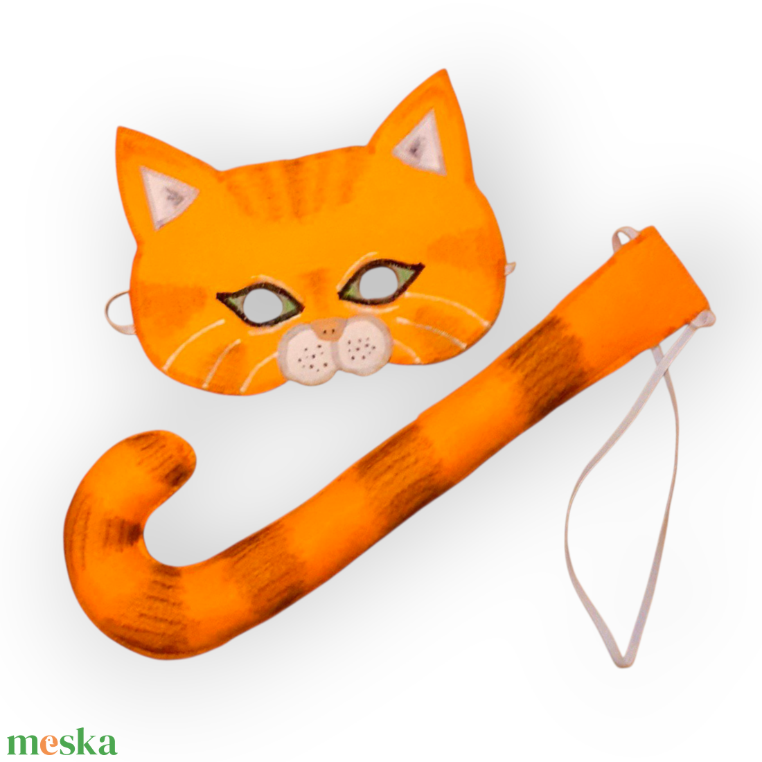 cica álarc filcből  Csizmás kandúr  - ruha & divat - jelmez & álarc - álarc - Meska.hu