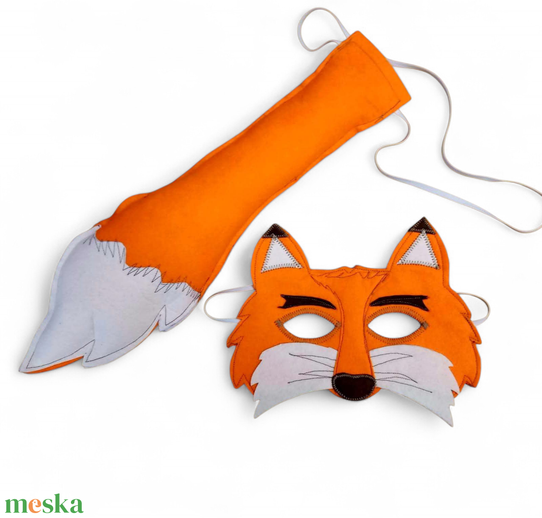 Róka jelmez álarc+farok - ruha & divat - jelmez & álarc - jelmez - Meska.hu