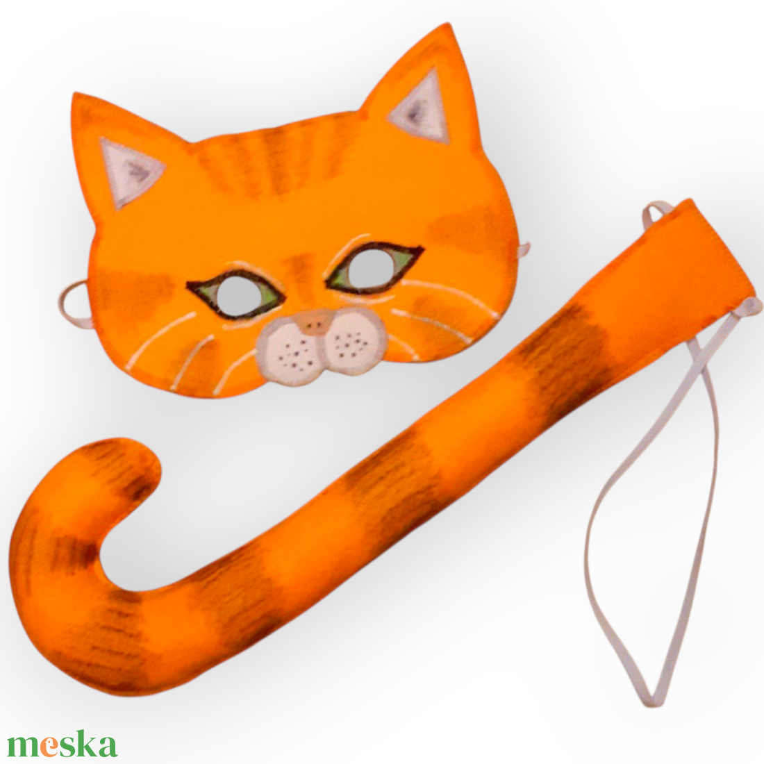 Csizmás kandúr álarc és farok  filcből - ruha & divat - jelmez & álarc - álarc - Meska.hu