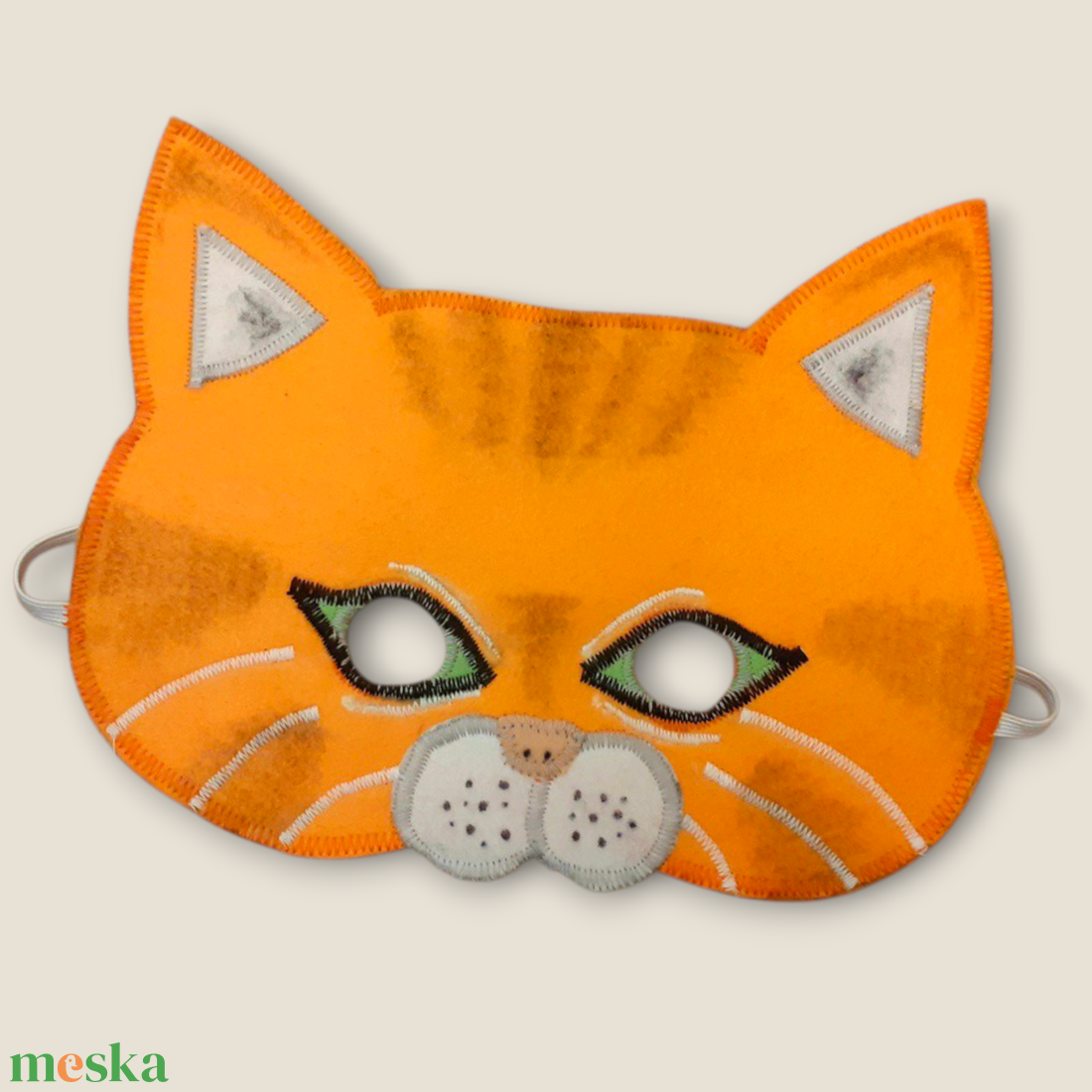 Csizmás kandúr álarc és farok  filcből - ruha & divat - jelmez & álarc - álarc - Meska.hu