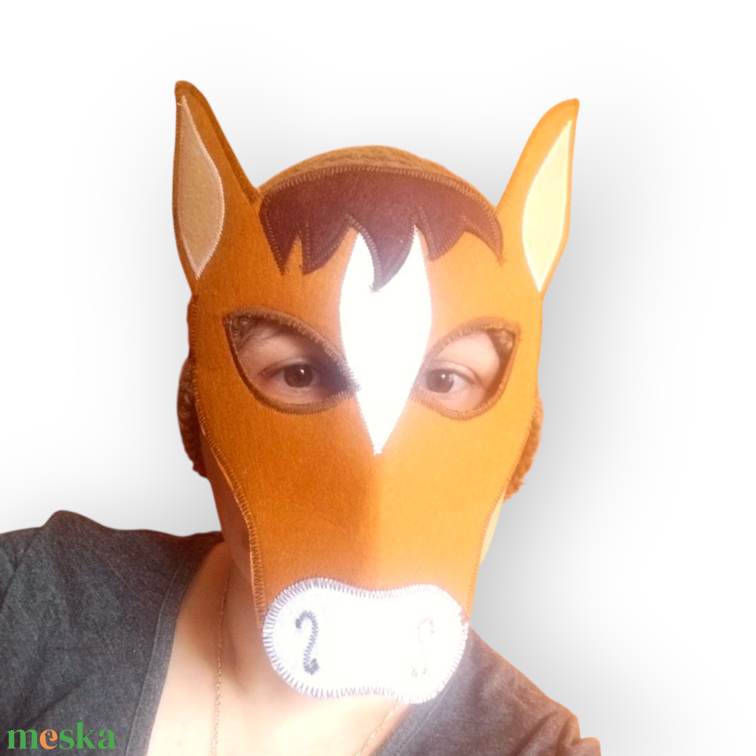 Ló álarc filcből Lovacska - ruha & divat - jelmez & álarc - álarc - Meska.hu