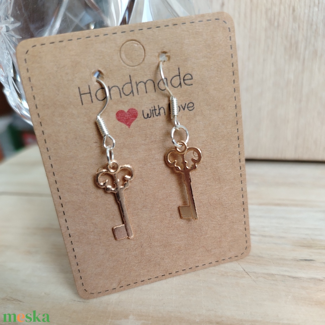 Rose gold kulcs kézműves fülbevaló - ékszer - fülbevaló - lógó fülbevaló - Meska.hu Rose gold kulcs kézműves fülbevaló - ékszer - fülbevaló - lógó fülbevaló - Meska.hu