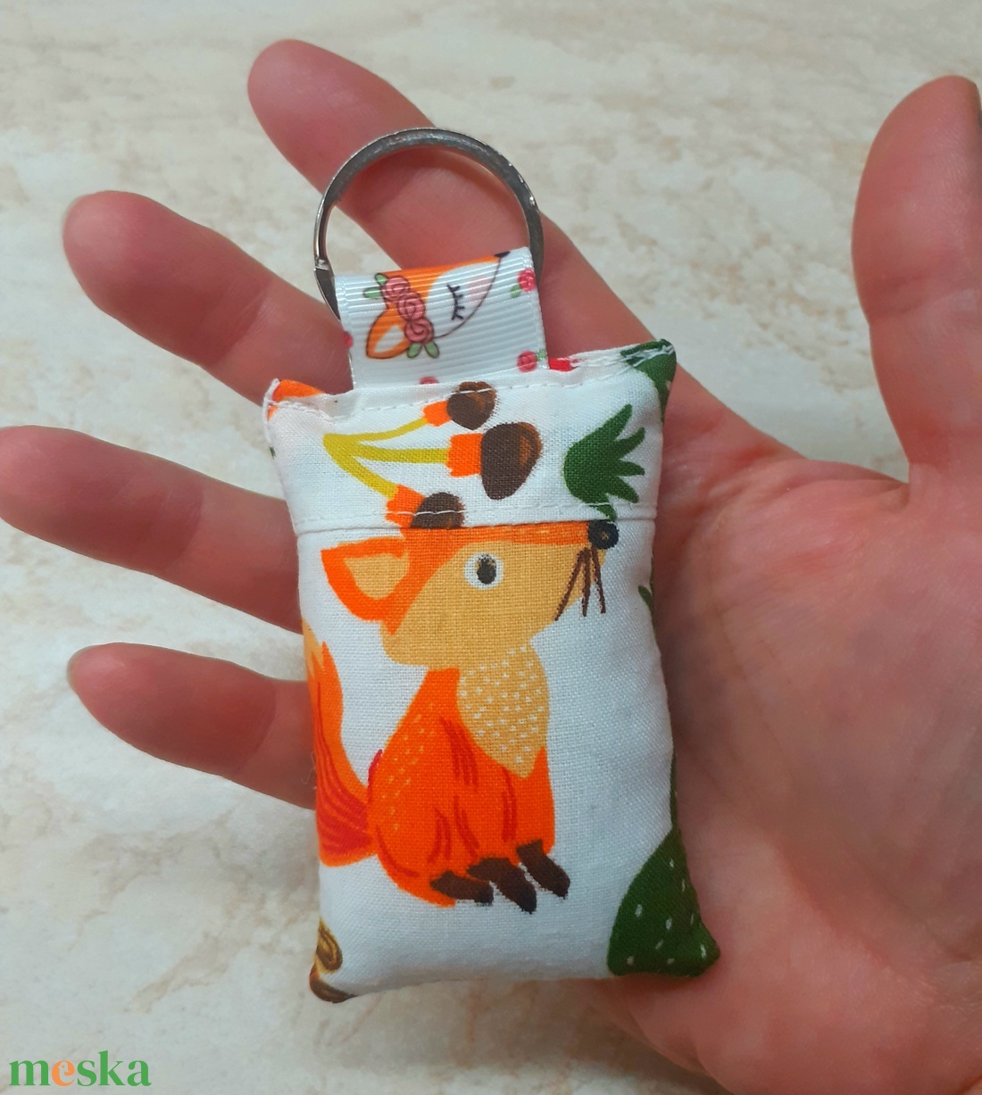 Róka Textil kulcstartó - táska & tok - kulcstartó & táskadísz - kulcstartó - Meska.hu