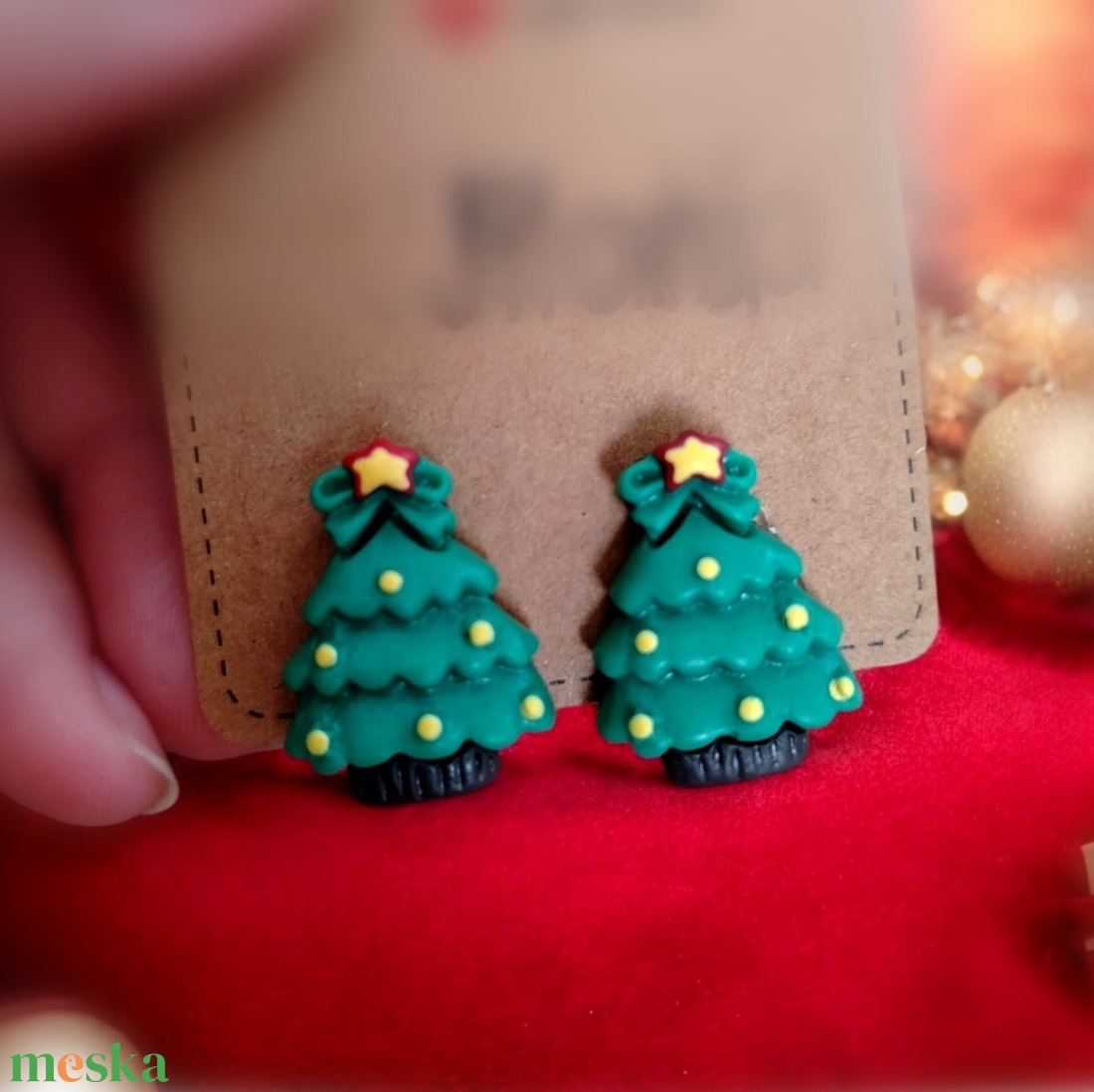 Karácsonyi fülbevaló KLIPSZ - ékszer - fülbevaló - klipsz - Meska.hu