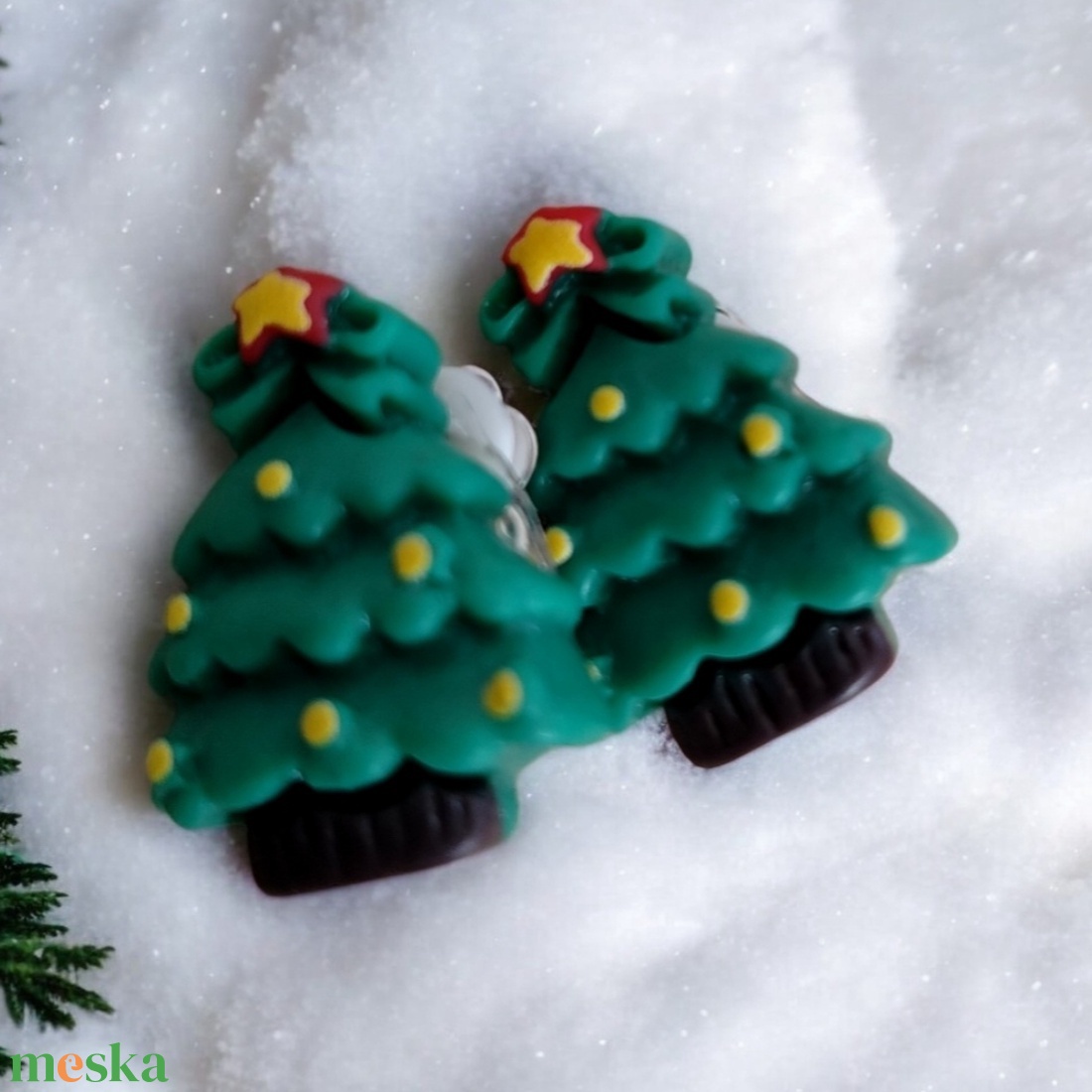 Karácsonyi fülbevaló KLIPSZ - ékszer - fülbevaló - klipsz - Meska.hu