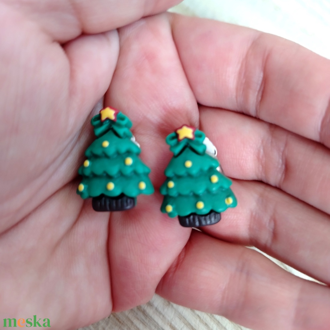 Karácsonyi fülbevaló KLIPSZ - ékszer - fülbevaló - klipsz - Meska.hu