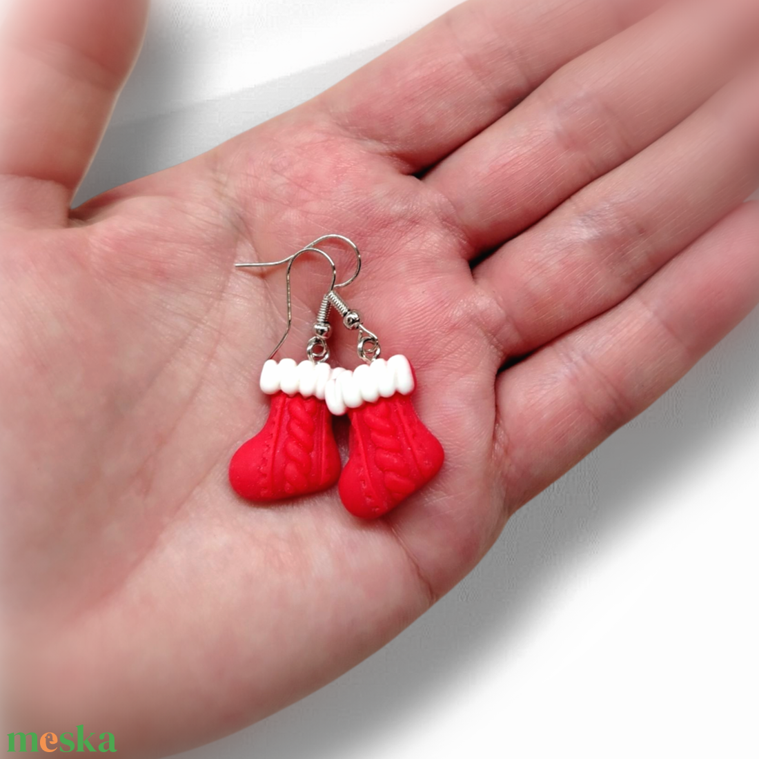 Mikulás csizma fülbevaló  - ékszer - fülbevaló - fülékszer - Meska.hu